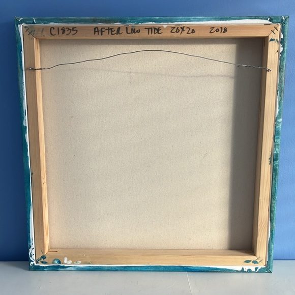 Acrylic Drip Artwork on Canvas - After Low Tide - 20x20 - Picture 7 of 9